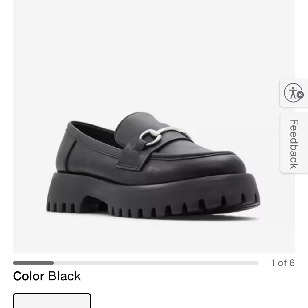 Call It Spring Black Loafers with Silver Accent